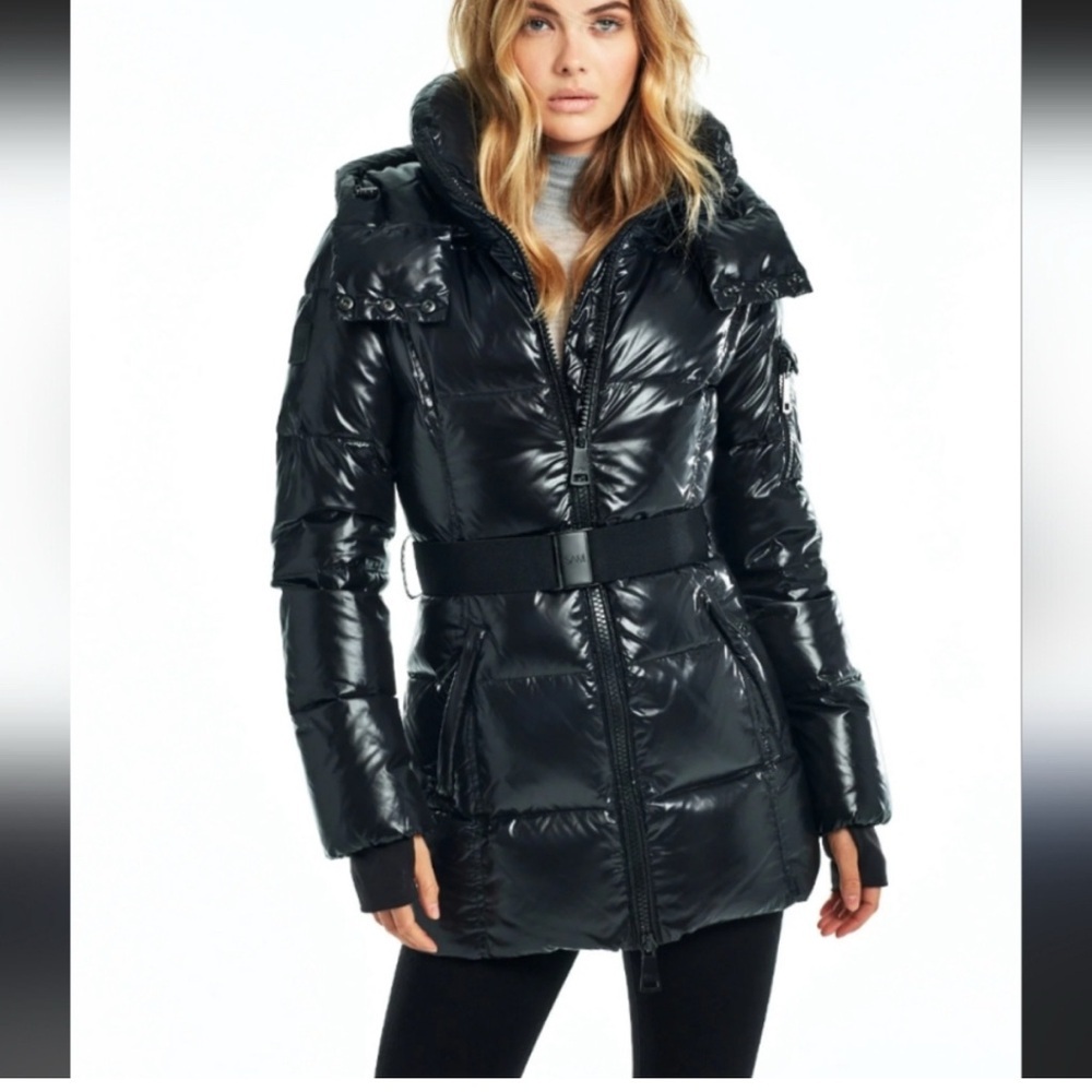 SAM. Soho Belted Black Puffer Jacket- Size Small